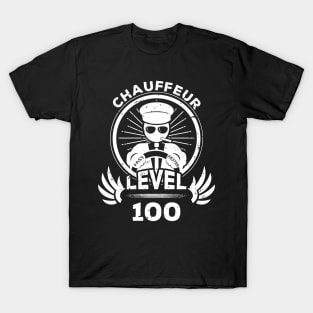 Level 100 Chauffeur Driver Gift T-Shirt